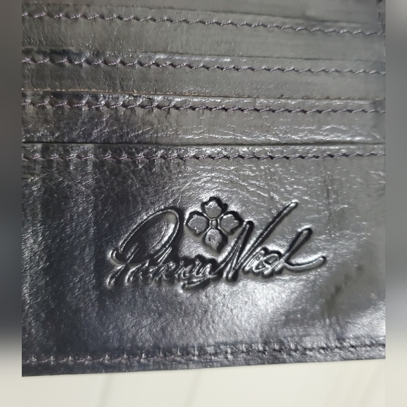 Patricia Nash Leather Valentia II Wallet Wristlet Vintage Floral Brocade EUC - Picture 11 of 16